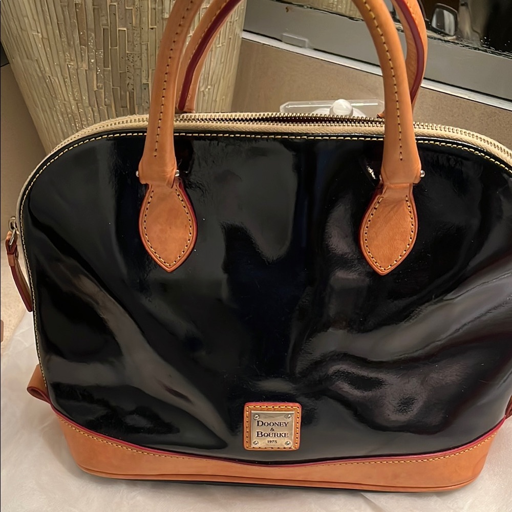 Dooney & Bourke Black and Tan Women's Bag